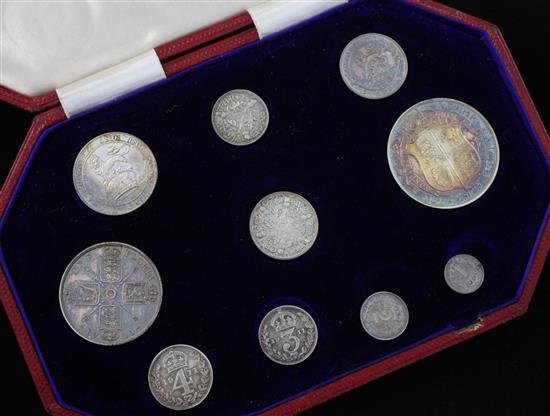 A George V 1911 specimen proof part coin set,